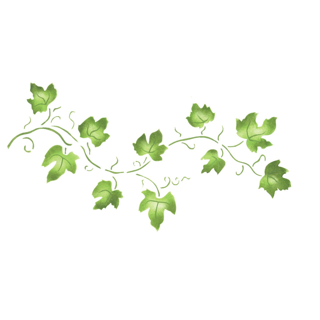 Small Ivy Vine Wall Stencil | 1538 by Designer Stencils | Floral Stencils | Reusable Art Craft Stencils for Painting on Walls, Canvas, Wood | Reusable Plastic Paint Stencil for Home Makeover | Easy to Use & Clean Art Stencil